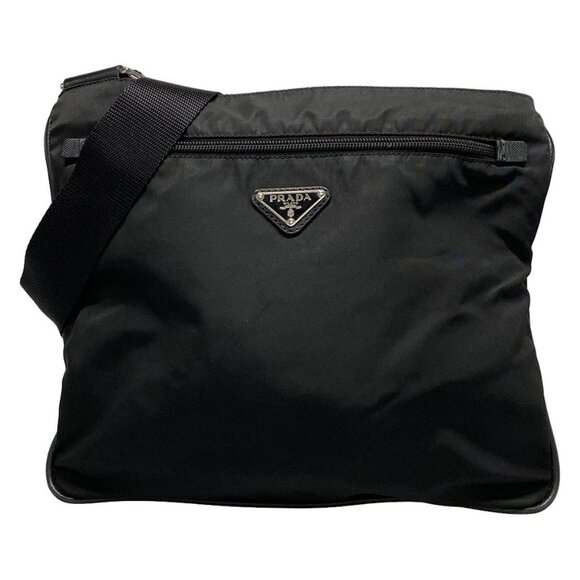 Auth PRADA - VA0563 Black Nylon Shoulder Bag - Picture 1 of 12